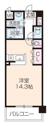 OA FLAT西延末の間取り画像