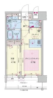 プレサンス梅田北ザ・ライブの間取り画像
