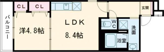 フジパレス弥刀駅北Ⅰ番館の間取り画像