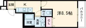 フジパレス弥刀駅北Ⅰ番館の間取り画像
