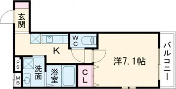 フジパレス弥刀駅北Ⅰ番館の間取り画像