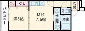 フジパレス弥刀駅北Ⅱ番館の間取り画像