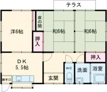 西原松本貸家の間取り画像