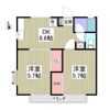 コーポ中島Aの間取り画像