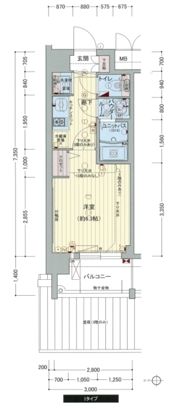 プレサンス京都五条天使突抜の間取り画像