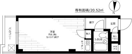 セザールプラザ府中の間取り画像