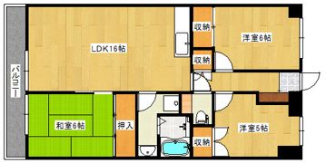 オークヴィラ大野城レジデンスの間取り画像