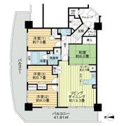 ライオンズタワー仙台広瀬の間取り画像