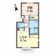 桜田東シャーメゾンBの間取り画像
