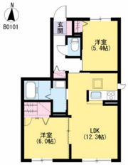 シャーメゾン ナポリ B棟の間取り画像