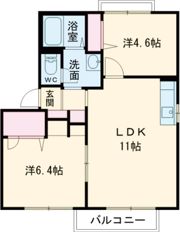 コーポ山内 A棟の間取り画像