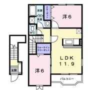 コーポ東野Bの間取り画像