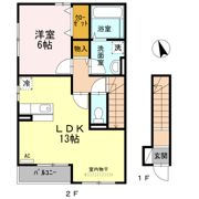 ピースタウン川東の間取り画像