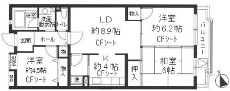 ブランニュー別所1号棟の間取り画像