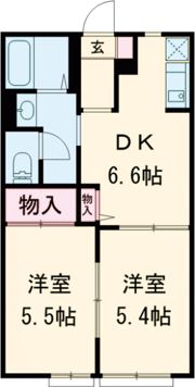 ムーンリバーサイド Dの間取り画像