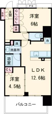 ワコーレ神戸旧居留地レジデンスタワーの間取り画像