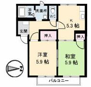 フレグランスA・S Cの間取り画像