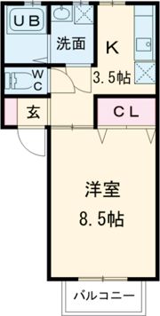新生町ビレッジⅠの間取り画像