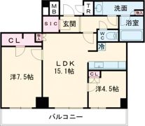 ザ・パークハウス神戸ハーバーランドタワーの間取り画像