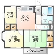 サニーハイツ草木 Eastの間取り画像