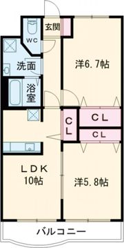 リヴェールあおばの間取り画像
