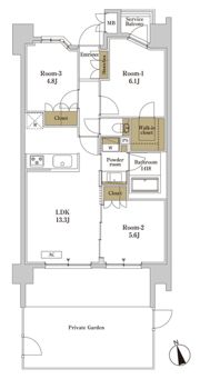 RJRプレシア川口の間取り画像