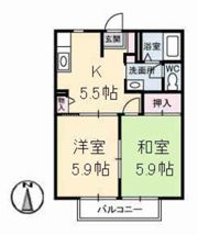 イーストビレッジ坂本 B棟の間取り画像