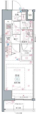 クレヴィスタお花茶屋の間取り画像