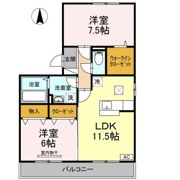 メルベーユ A棟の間取り画像