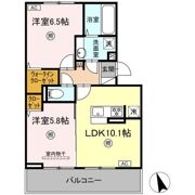 D-ROOM赤間駅前Ⅰの間取り画像