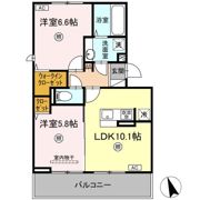 D-ROOM赤間駅前Ⅰの間取り画像