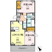アベニール新八代の間取り画像