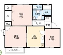 belle vue(ベルビュー)大塚 Bの間取り画像