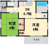 古河市久能貸家 5号棟の間取り画像
