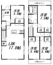 佐鳴台6丁目戸建の間取り画像