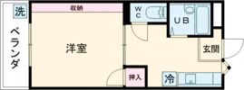 スカイコート大分大在の間取り画像