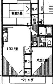 瀬戸ハイツAの間取り画像