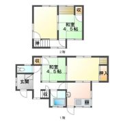 伏石町長野借家の間取り画像