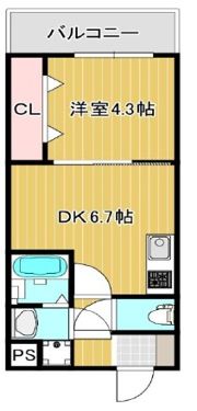 メゾン上小阪の間取り画像
