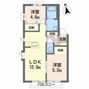 グランパティオ北上 Eの間取り画像