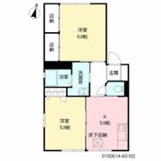 アーバンハイツ三日月 A棟の間取り画像