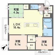 LUCE帯山西の間取り画像