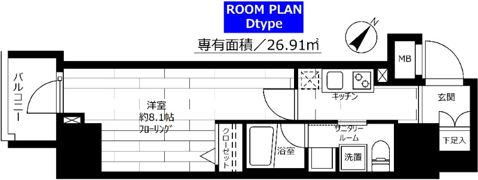 グランドコンシェルジュ蒲田の間取り画像