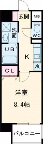 COLAS MIFUNE WESTの間取り画像