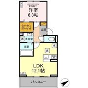N・D-ROOM IIDACHOU B棟の間取り画像