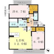 牛滝欅荘A棟の間取り画像