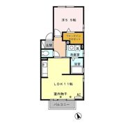 レジデンス ミツ2 Bの間取り画像