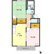 プレジール三宅 Bの間取り画像