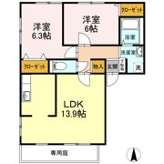 パインズコート新居 E棟の間取り画像
