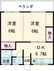中嶋コーポの間取り画像